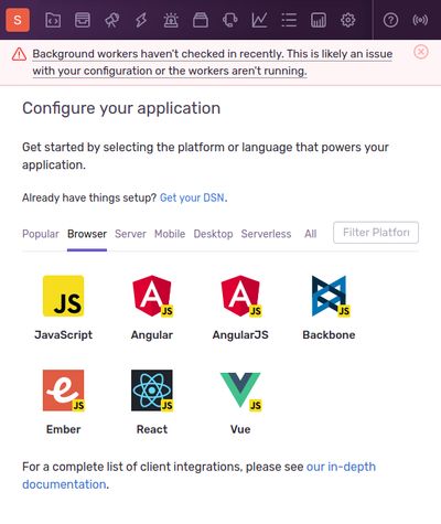 Sentry project creation