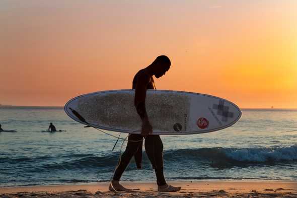 Man carrying white surfboard, Photo by Maria Perez from Pexels